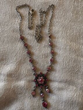 Pink Crystal Pendant Necklace - Women Jewelry